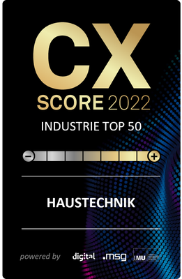 Customer Experience (CX)-Score 2022 / Haustechnik