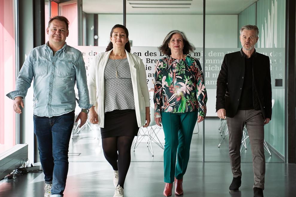 Die ResCom-GrnderInnen von Links: Mark Pelzer, Anna Tomfeah, Heidrun Haug, Anna, Wolfram Schffer (Bild: ResCom Academy)