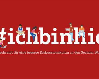 Die Mitglieder der Facebook-Gruppe #Ichbinhier mischen sich in Diskussionen ein, die von Rechtextremen gekapert sind und beteiligen sich. Sie wollen damit Diskussionen wieder in geregelte Bahnen lenken. Ihre eigenen Kommentare markieren sie mit dem Hashtag #Ichbinhier (Ichbinhier)