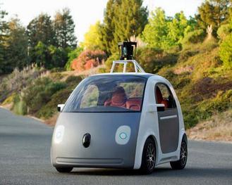 Erster Prototyp eines selbstfahrenden Google Car. (Hersteller)