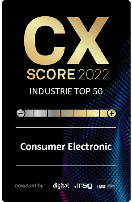 Customer Experience (CX)-Score 2022 / Consumer Electronic-Branche