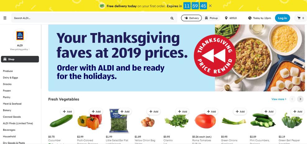 Der Onlineshop fr Lebensmittel von Aldi USA. (Bild: Aldi Sd USA)