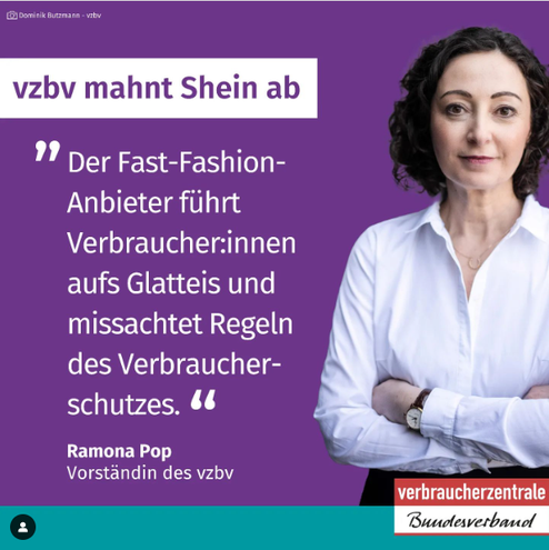 Die vzbv-Kampagne zur Shein-Abmahnung lief parallel zur Abmahnung (Bild: vzbv)