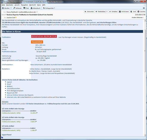 Wie das Handelsblatt mal seine redaktionelle Jungfrulichkeit verkauft hat (Bild: Screenshot)