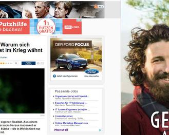 Wenn keiner mehr Display-Ads sieht, steht diese Newsseite kurz vorm Erreichen der Unsichtbarkeit (Screenshot / Focus.de)