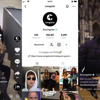 Congstar ist mit Toktok-Videos erfolgreich. Wie, das verraten wir im Videopodcast (Congstar/TikTok)