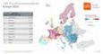 Europakarte der Kaufkraft der Konsumentinnen in 2024, mit Legende in Euro pro Kopf