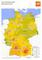 Deutschlandkarte - lokale Verteilung des Onlinepotenzial von Bekleidung